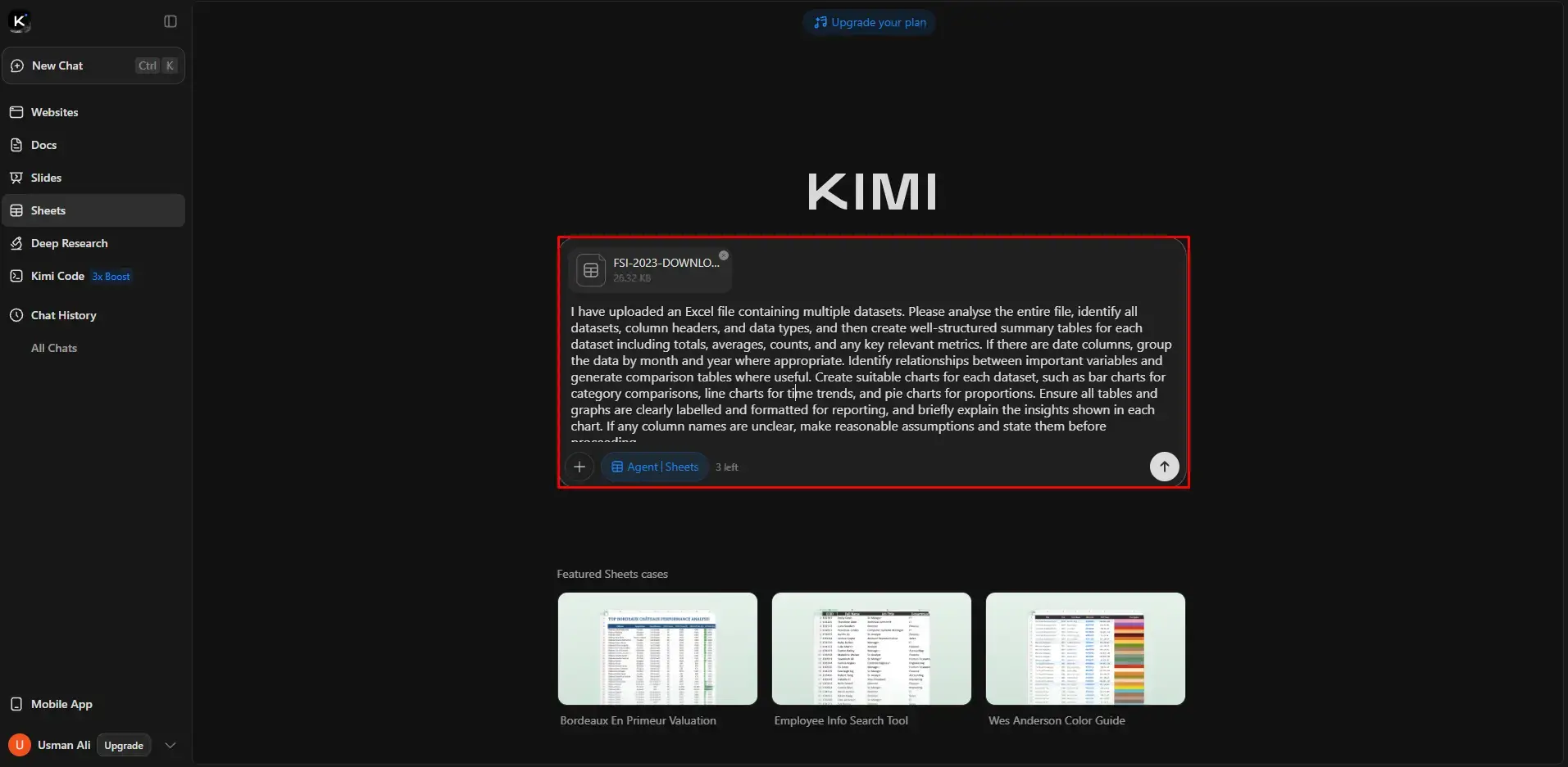 Describe & Upload (Optional)