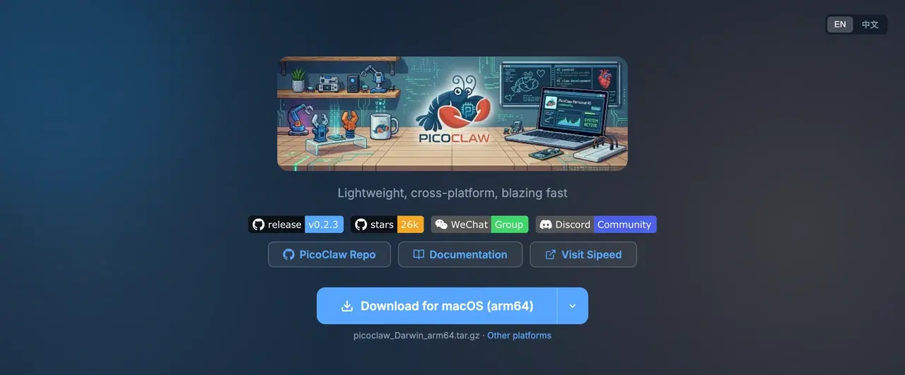 OpenClaw alternative - Picoclaw running on embedded single-board computer hardware