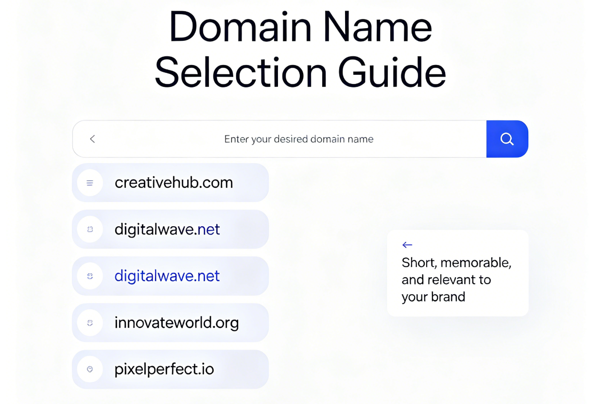 Choosing a simple and memorable domain name