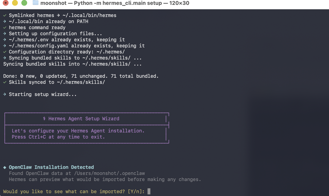 Detected OpenClaw installed