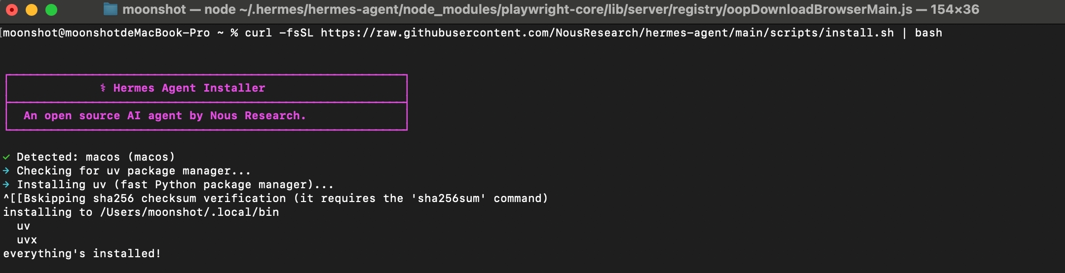 Install Hermes Agent