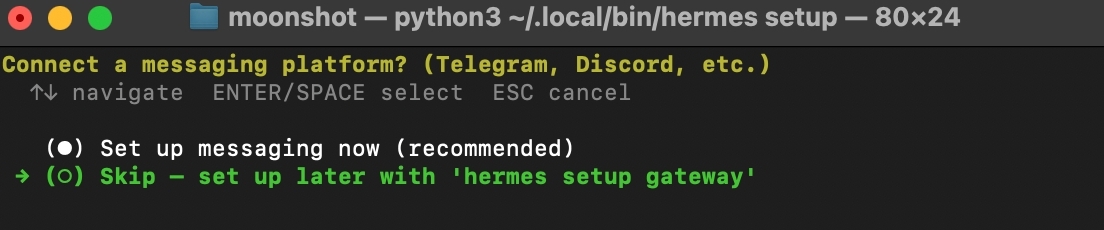 Set up messaging platform