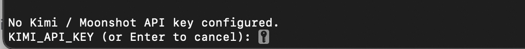 Enter Kimi API Key