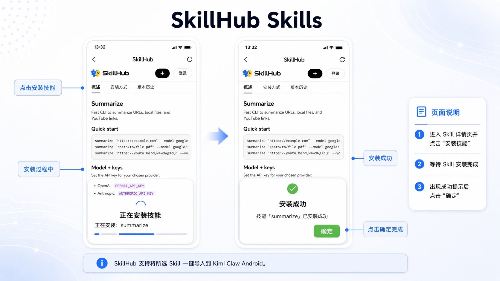 Skill 安装页面