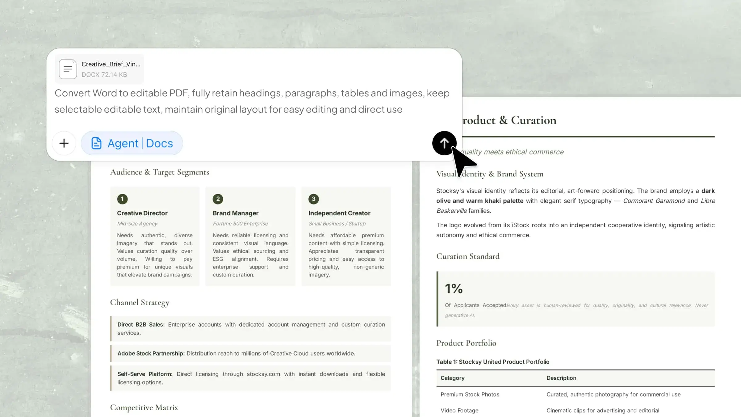 Convert Word to PDF with Kimi Docs