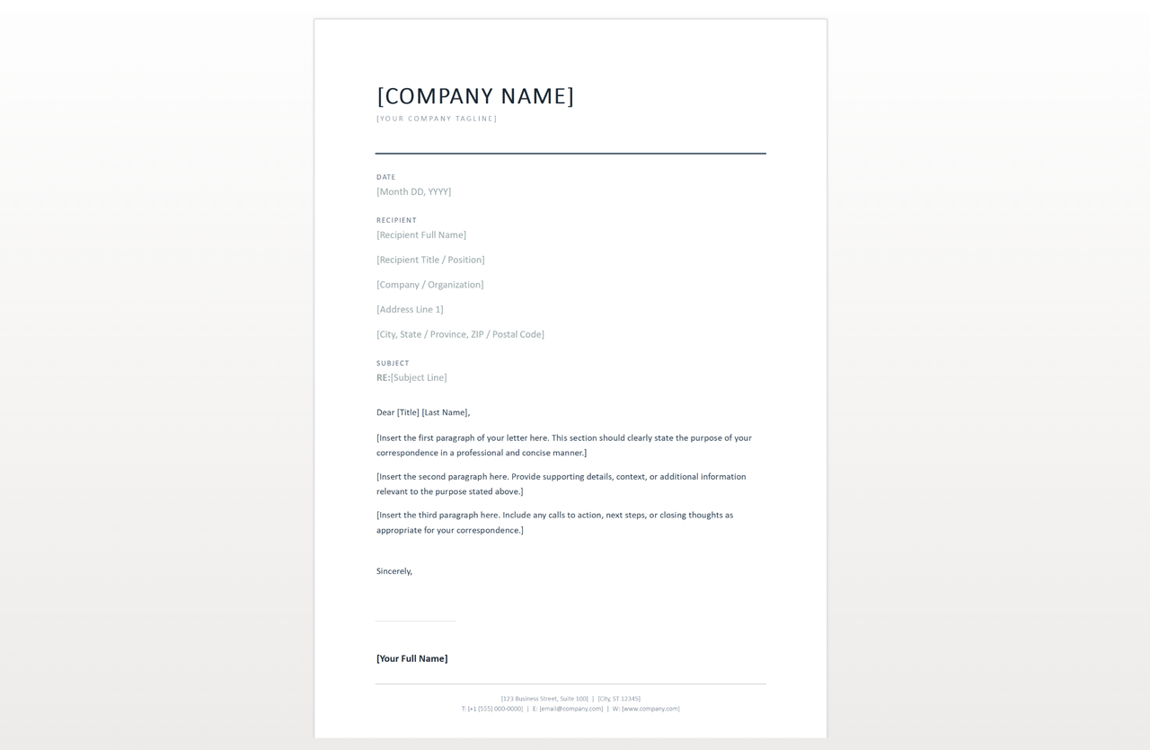 Executive business letterhead design