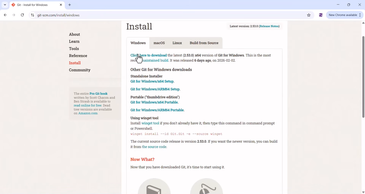 Install Git (required dependency)