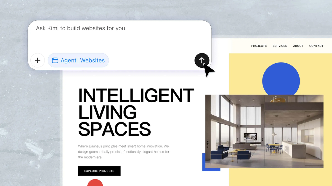 Kimi Websites—best landing page builder