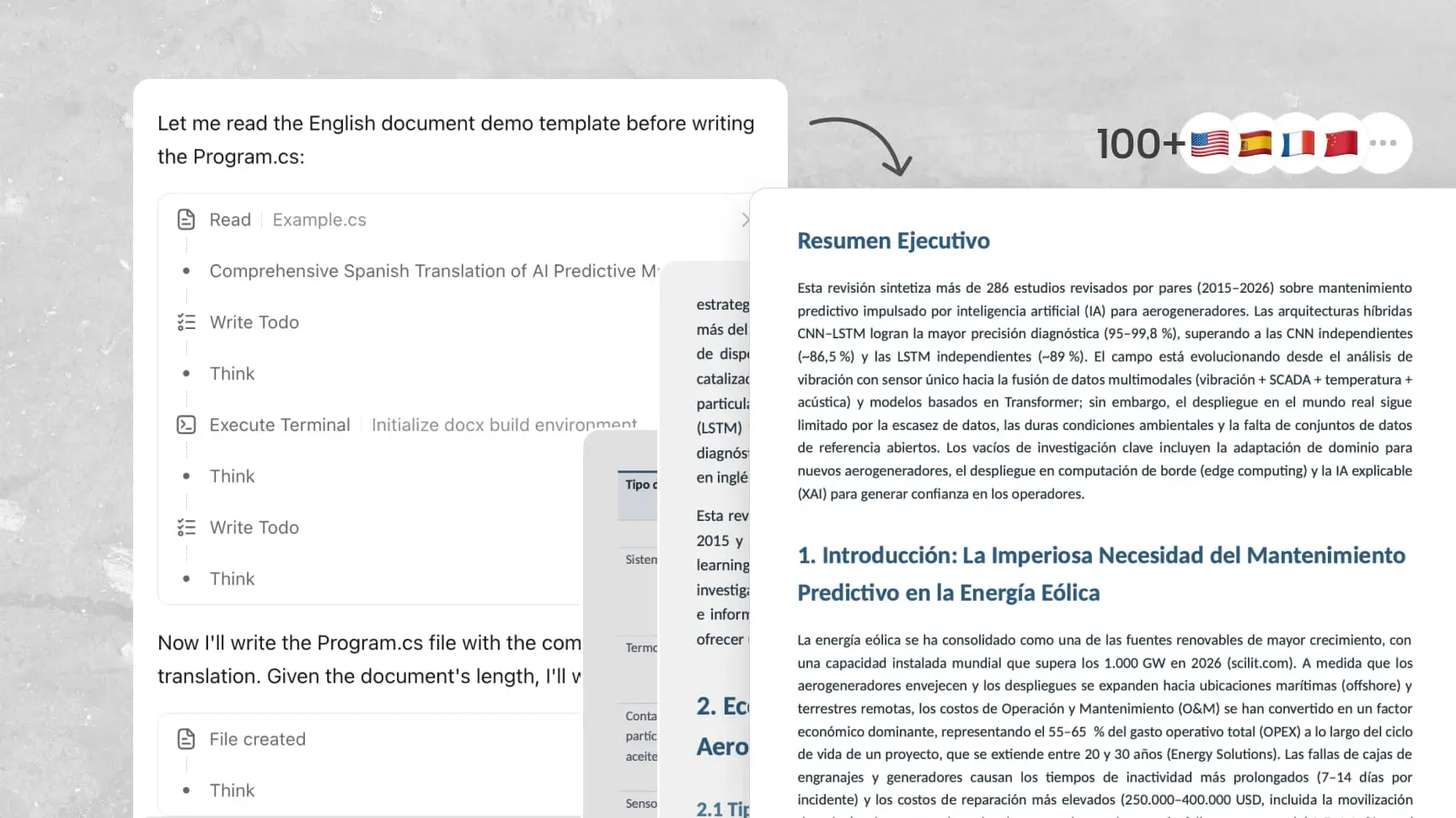 Kimi PDF translator supports translation across many languages
