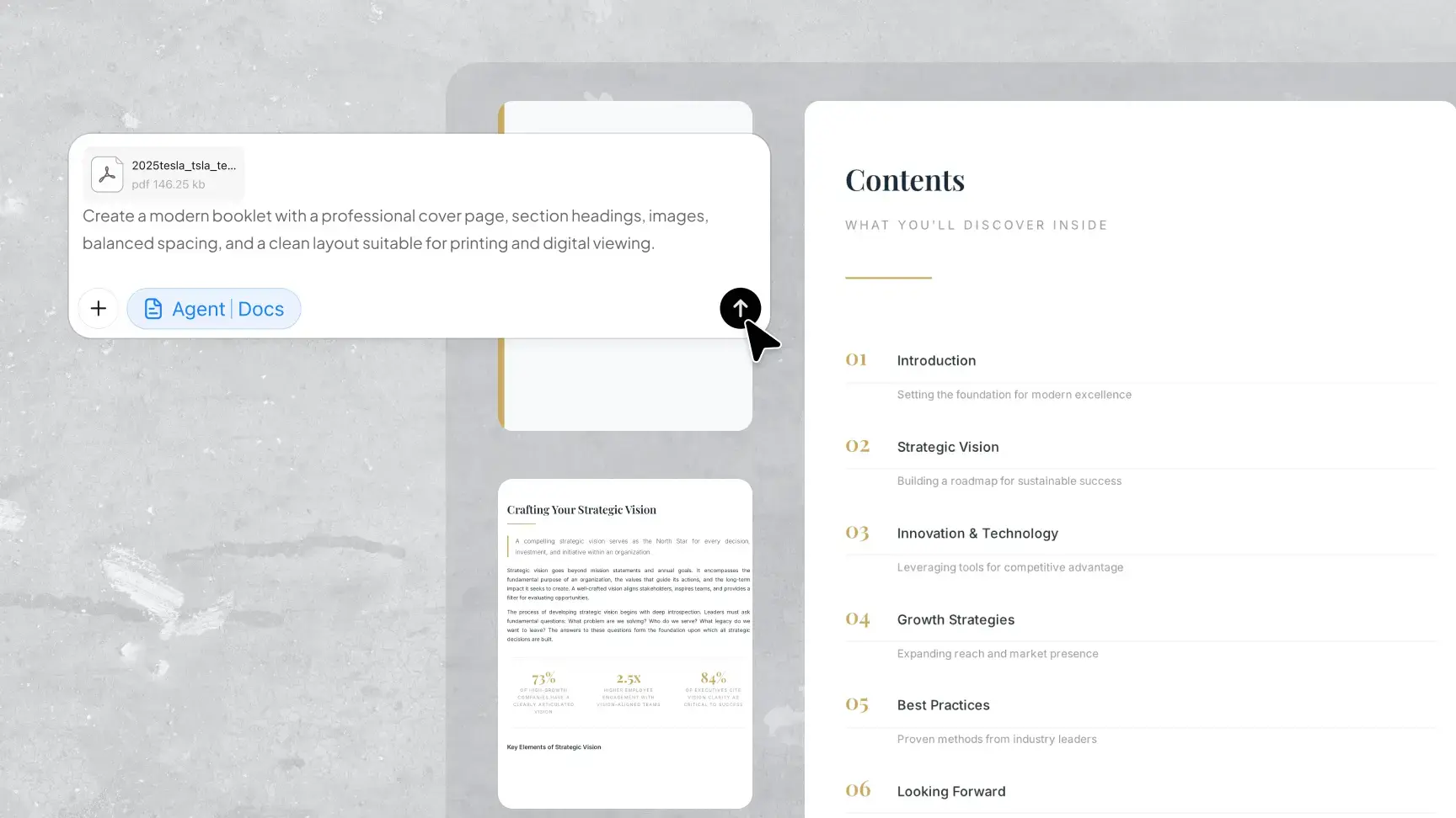 AI booklet maker organizing chapters into clear sections