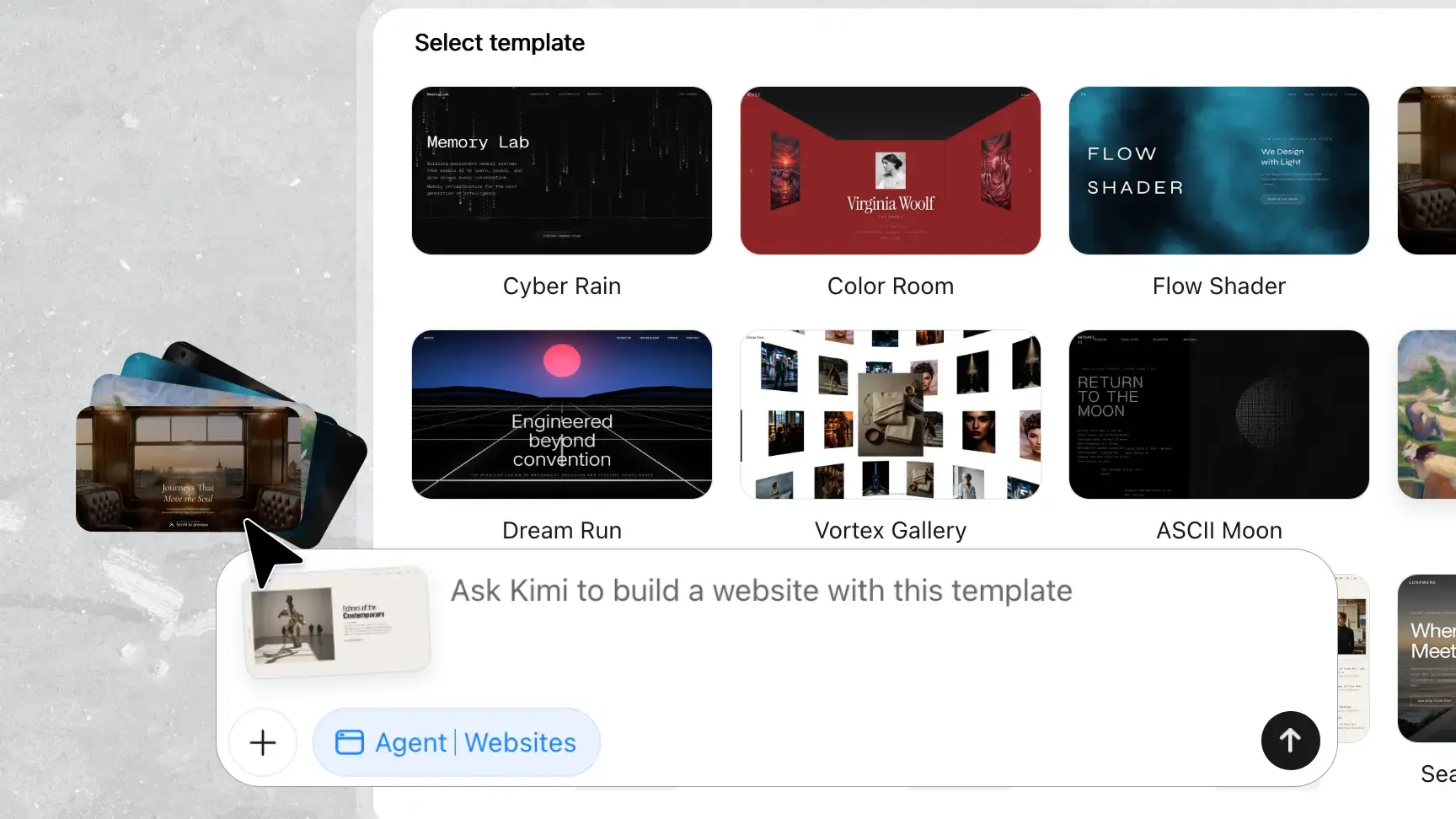 Professionelles Portfolio-Website-Design erstellt mit Kimi