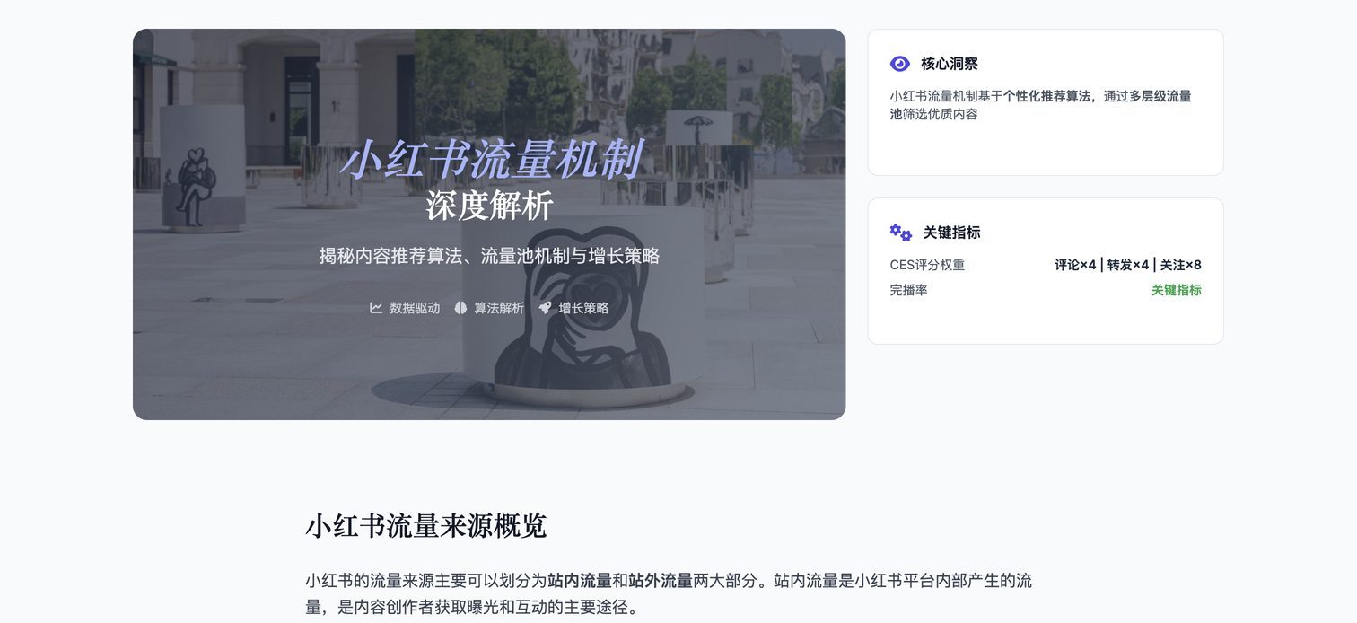 小红书流量分发机制