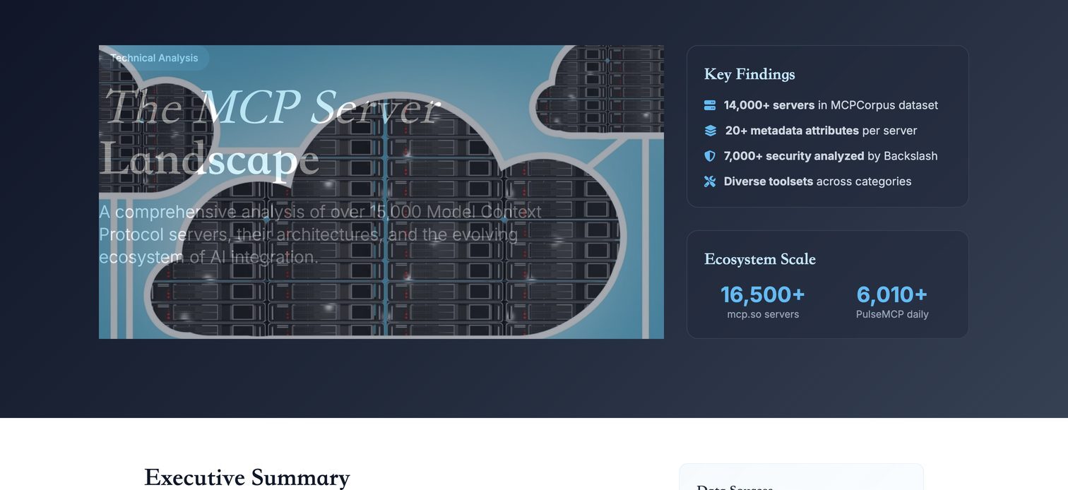 MCP Server Ecosystem Research