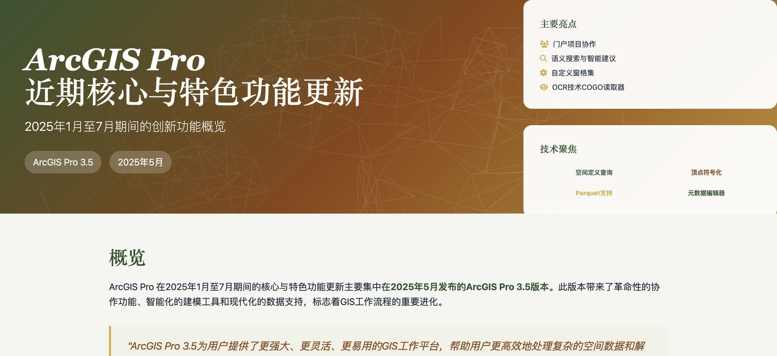 ArcGIS Pro 3.5 更新指南