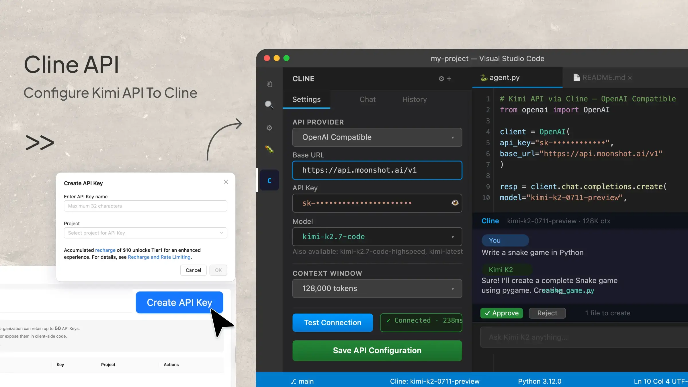 Guida all'integrazione della Cline API per i flussi di lavoro di codifica con AI