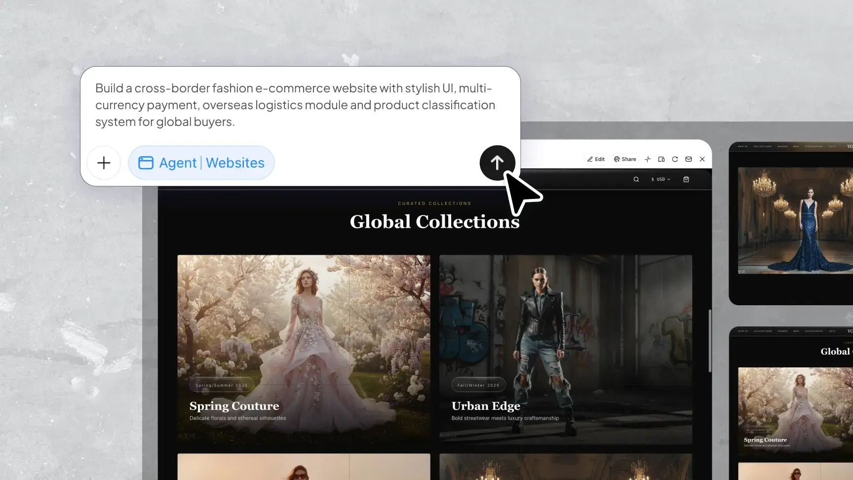 Generator MVP membuat halaman website yang matang dengan hierarki visual jelas dan desain interaktif
