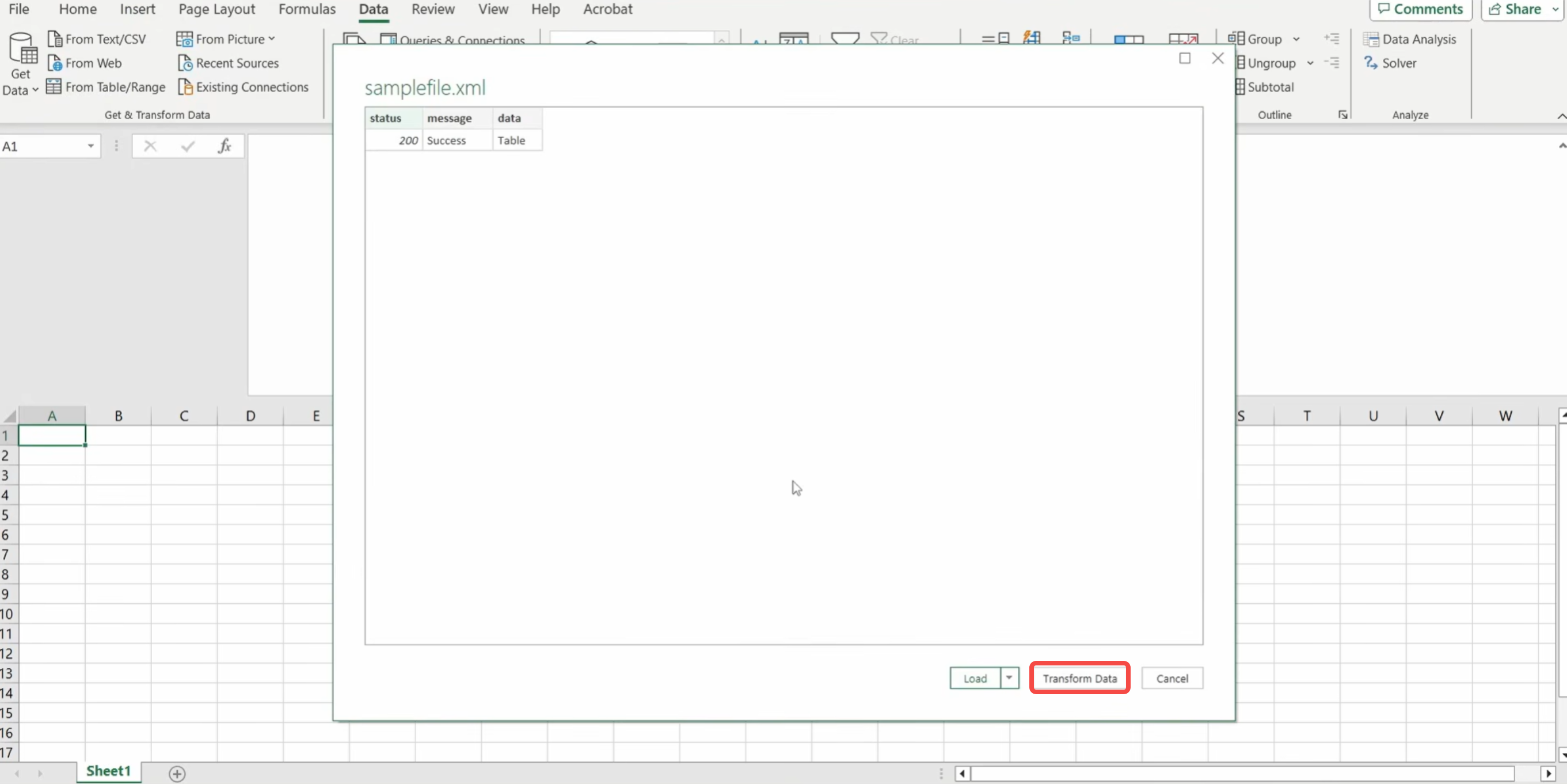 Sélectionnez votre fichier XML sur votre ordinateur