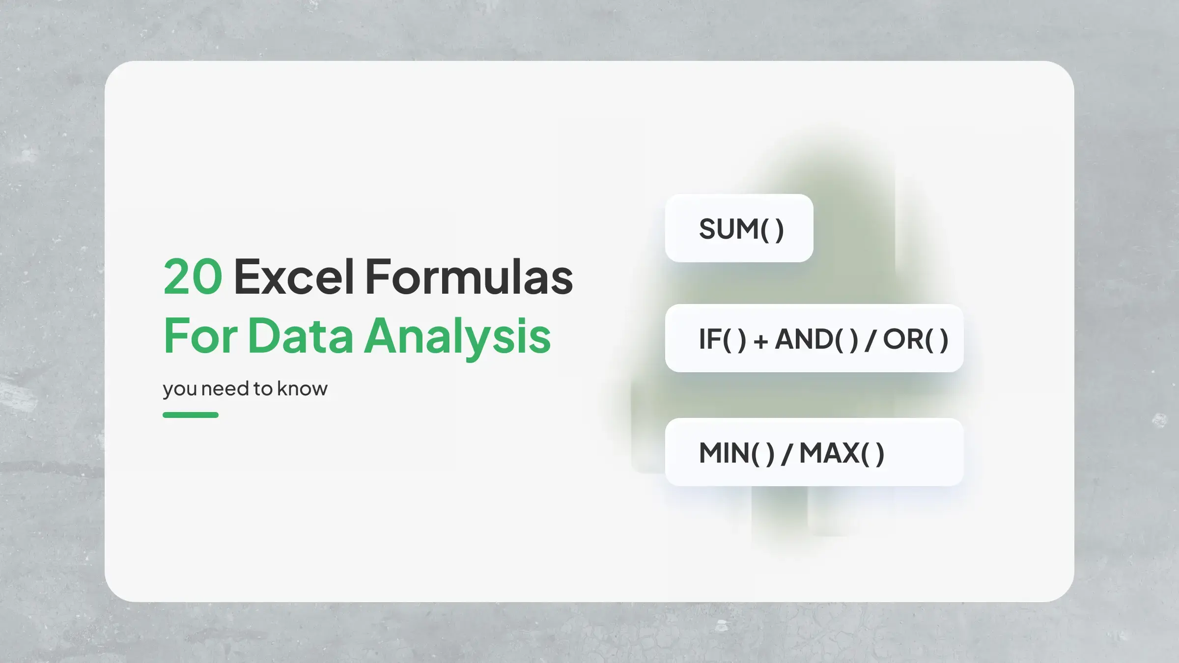 20 formules Excel pour l'analyse de données à connaître