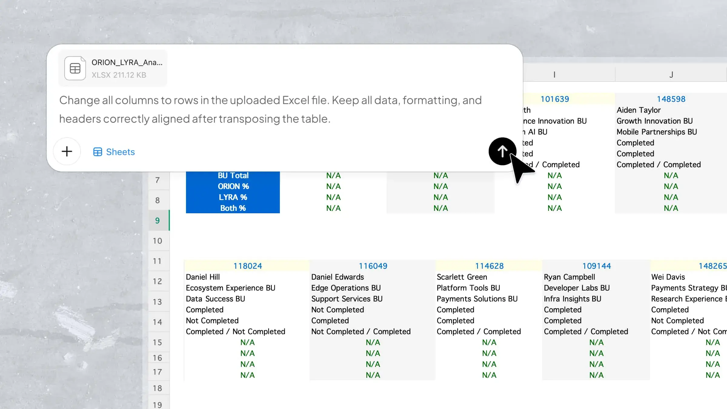 Cómo cambiar columnas a filas en Excel sin errores