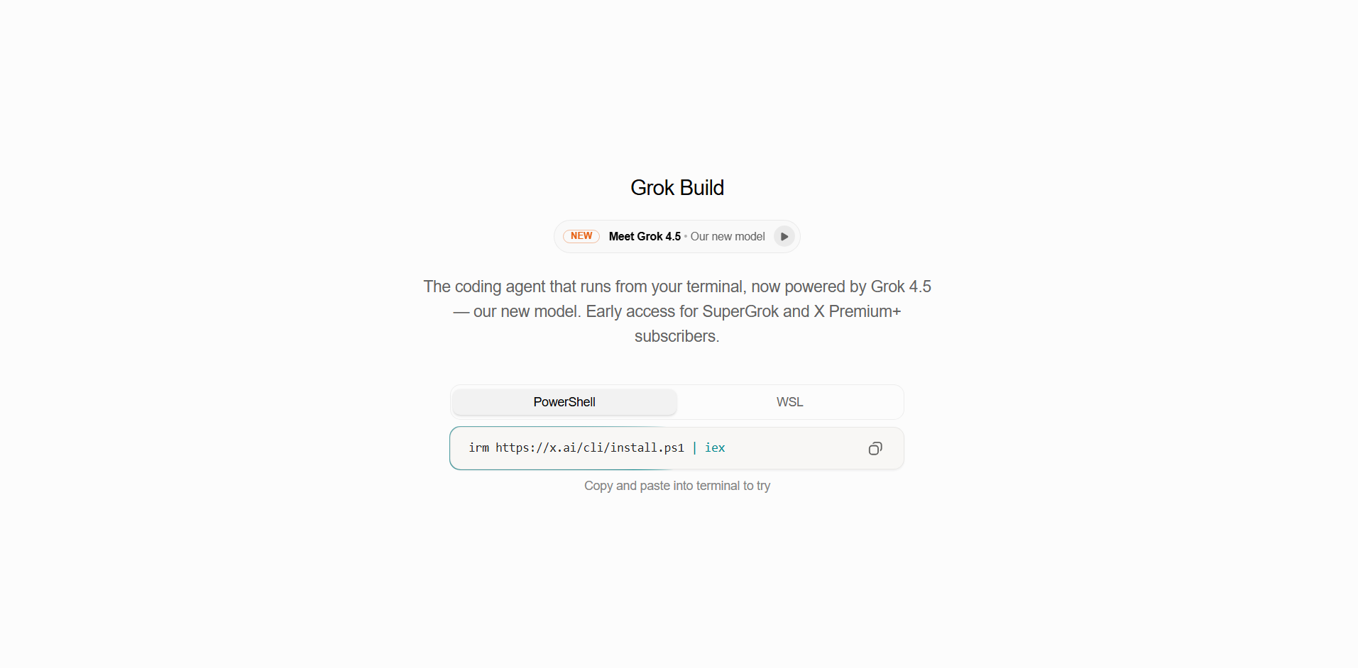 Grok Build - AI agent for app creation